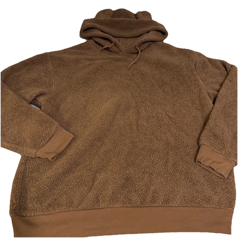 Cold Crush Long Sleeve Hoodie Sweatshirt Brown Men's Size Extra Large Drawstring